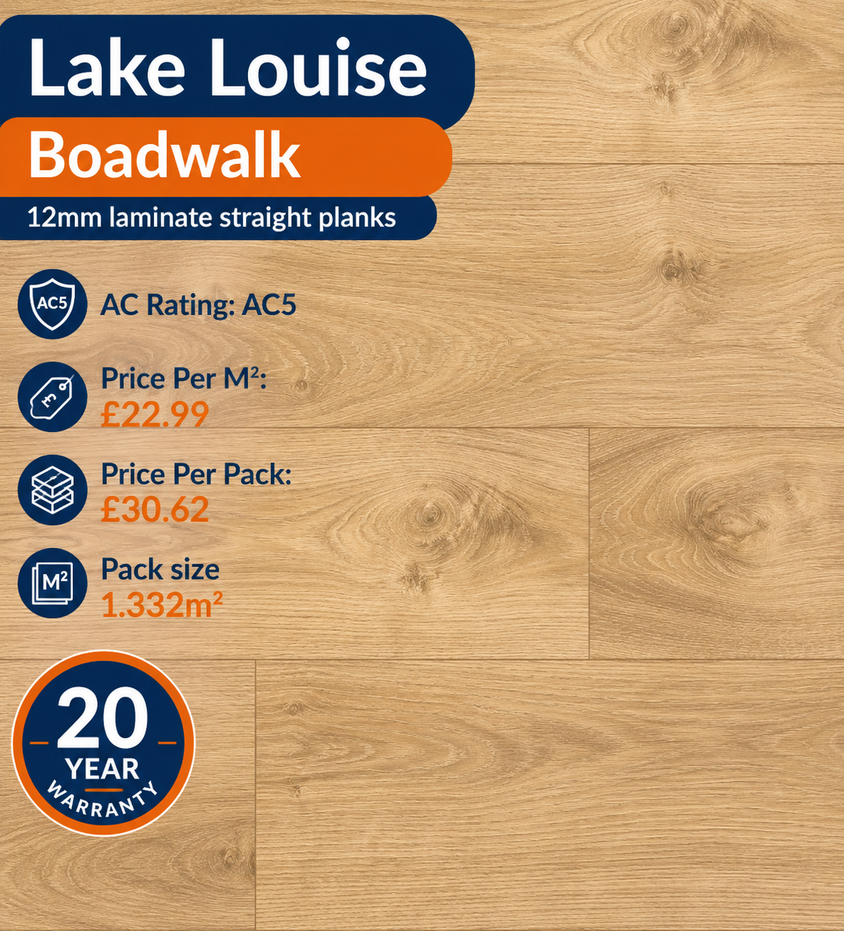 Lake Louise Boadwalk Oak 12mm