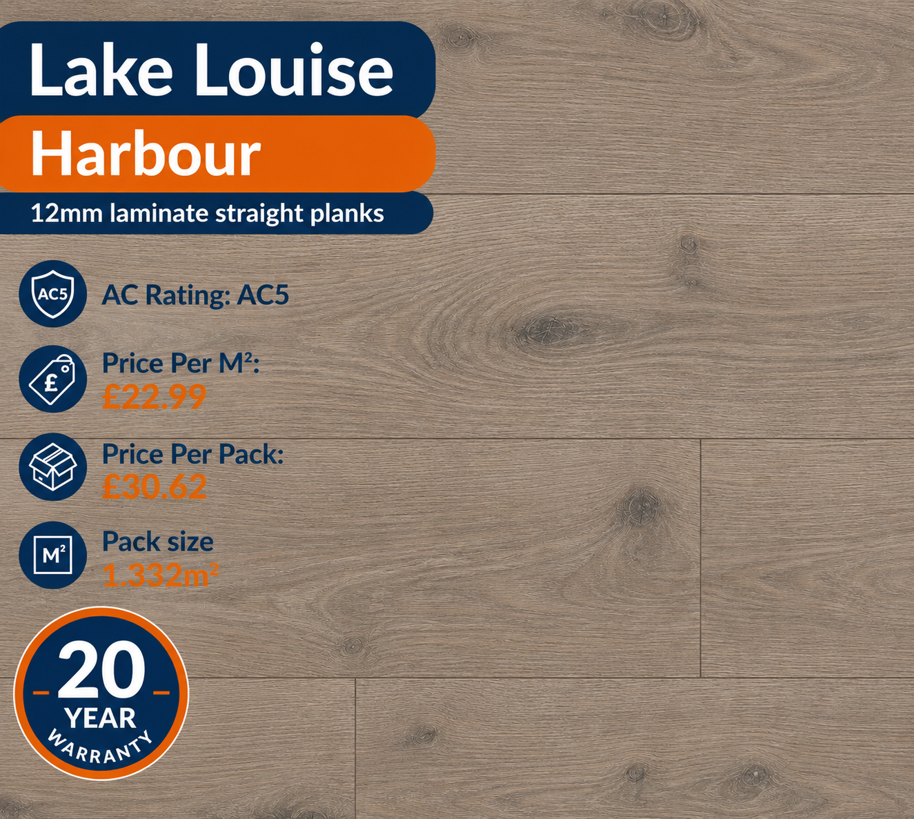 Lake Louise Harbour Oak 12mm