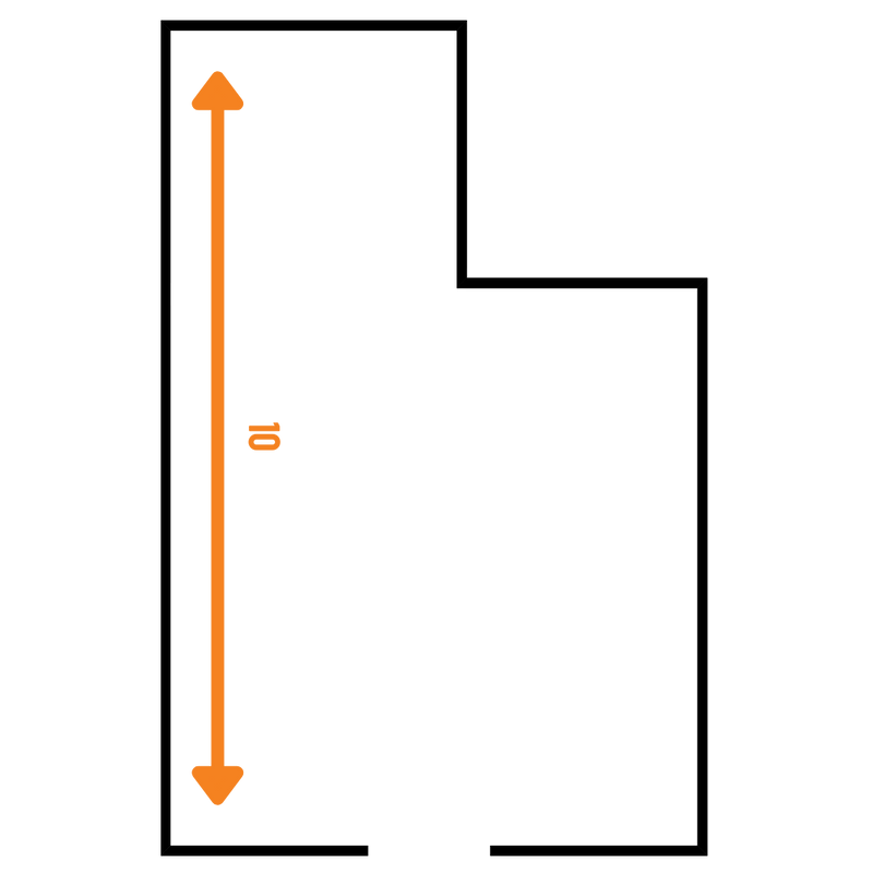 Always start by measuring the length of the room at...