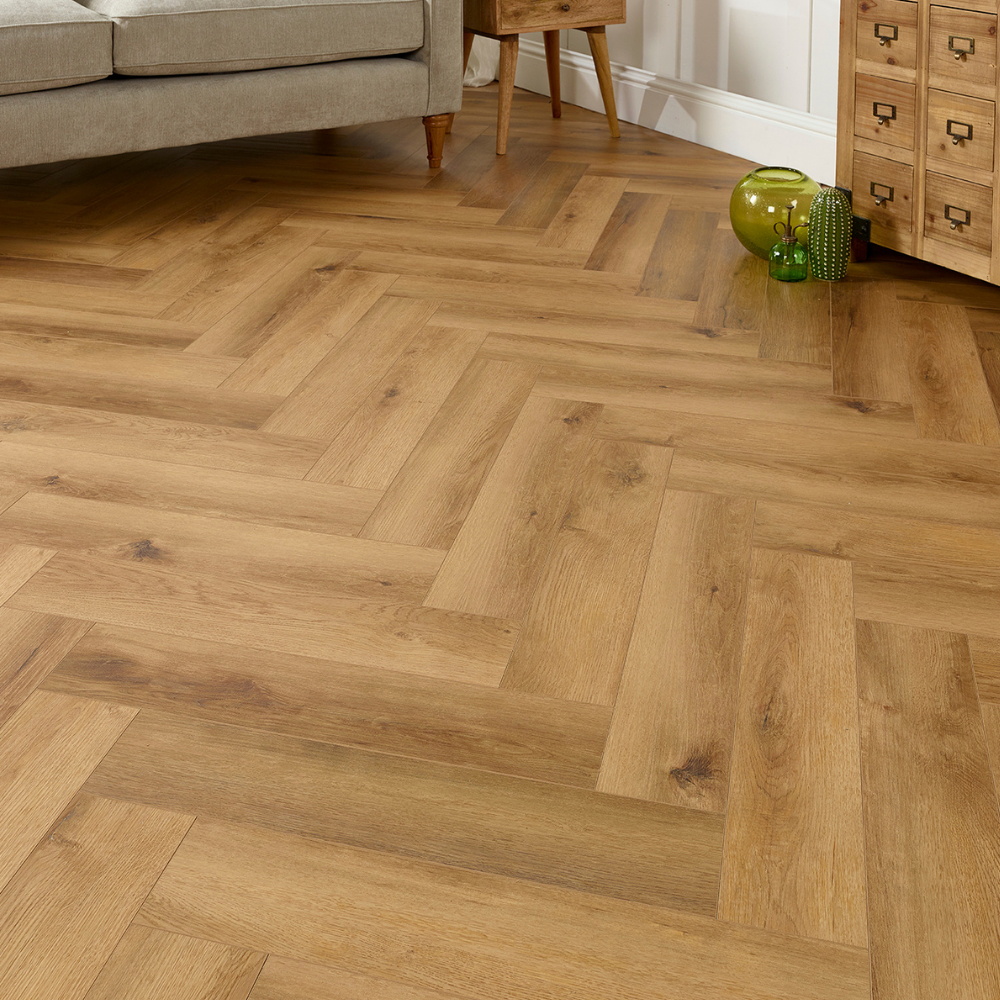 Hydro Loc Warm Oak Herringbone