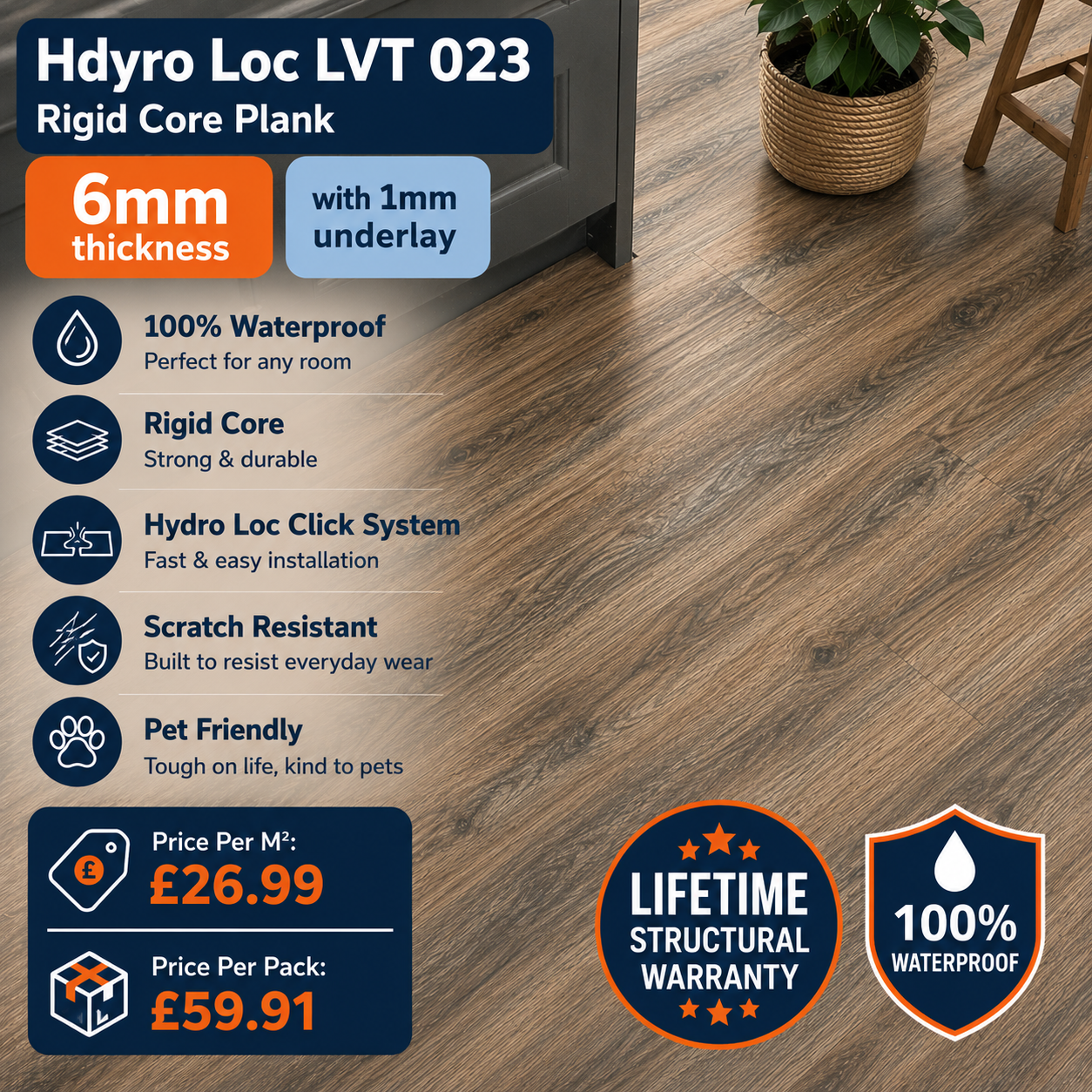 Hdyro Loc 023 Rigid Core Plank