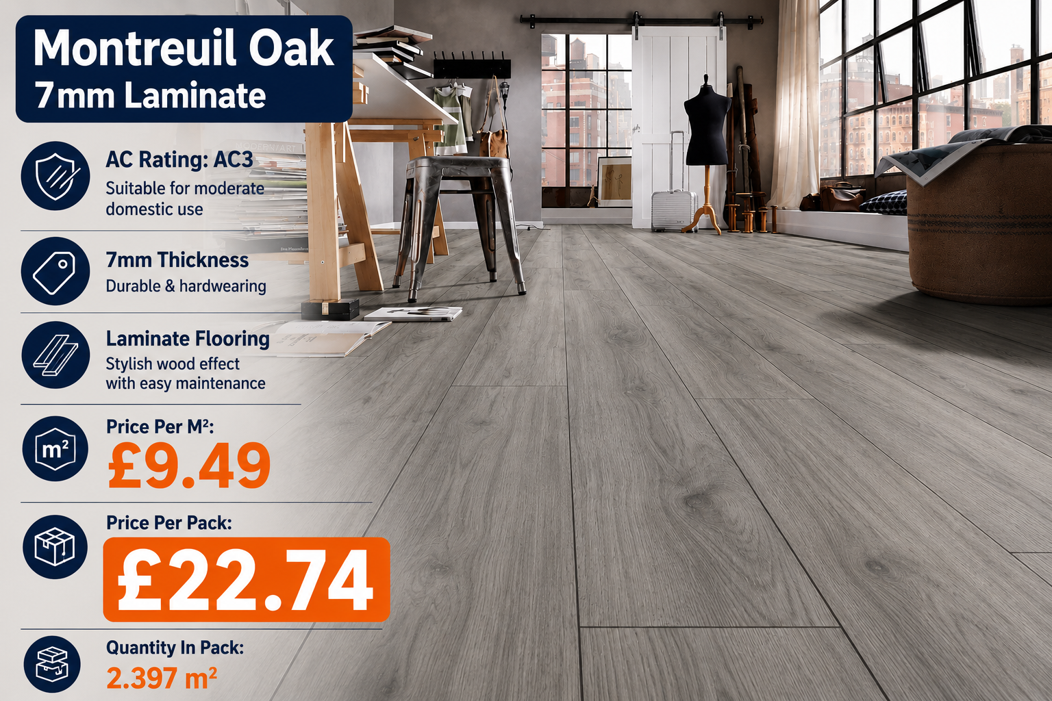 Montreuil Oak 7mm