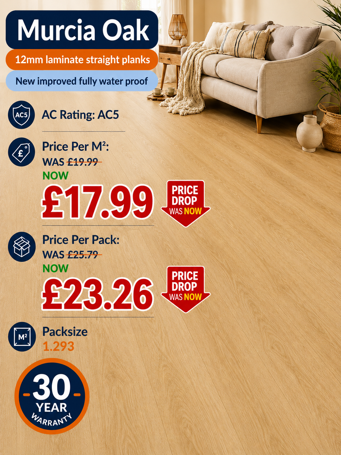 Murcia Oak 12mm