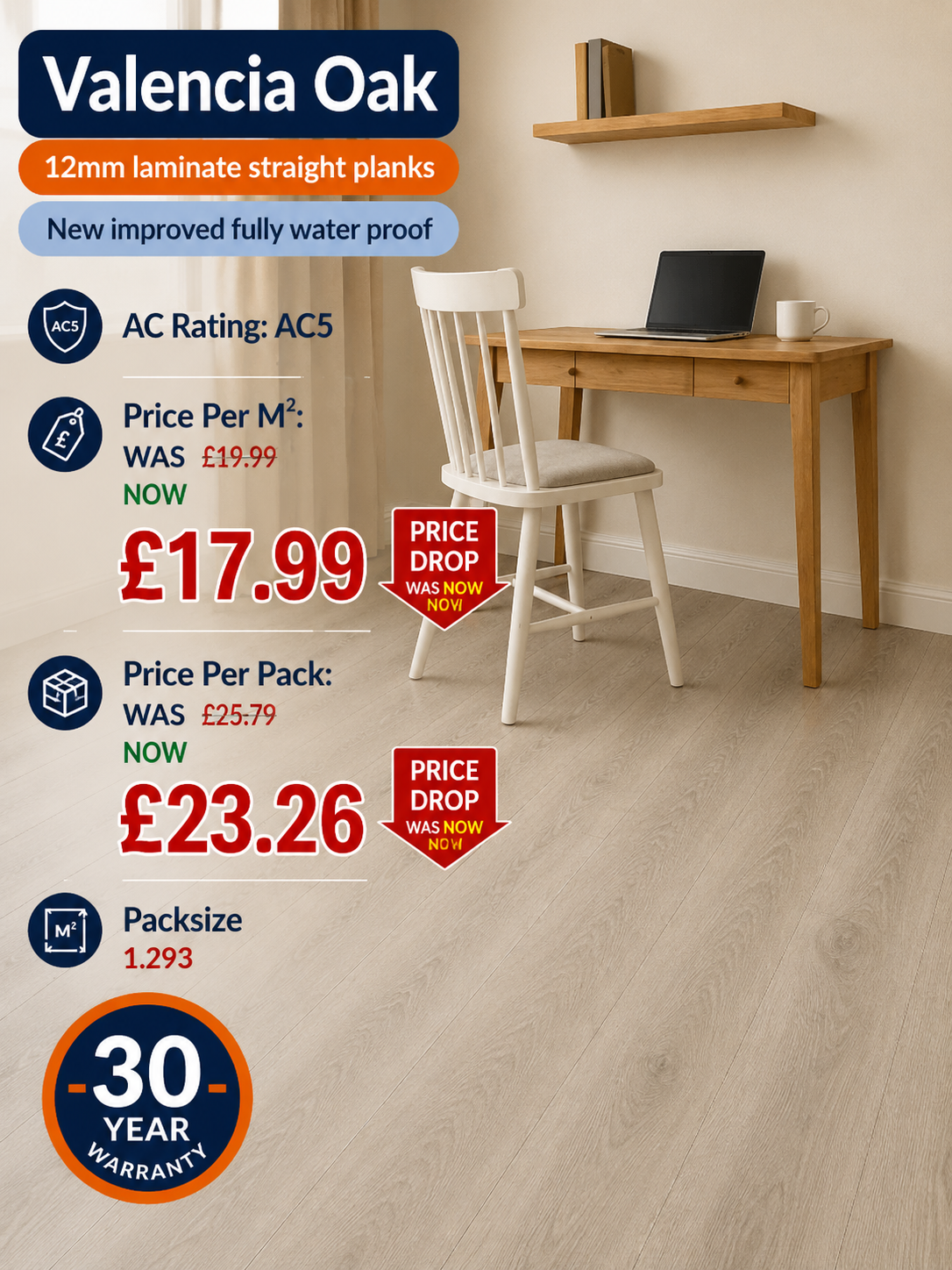 Valencia Oak 12mm