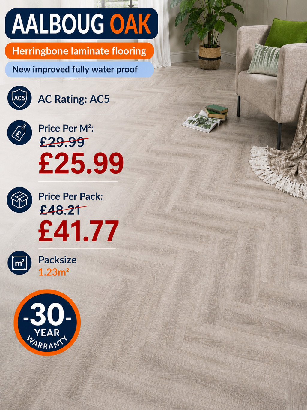 Aalboug Oak Herringbone 12mm