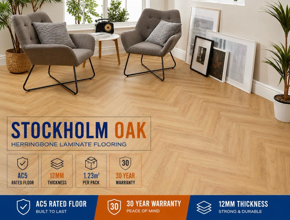 Tromso Oak Herringbone 12mm
