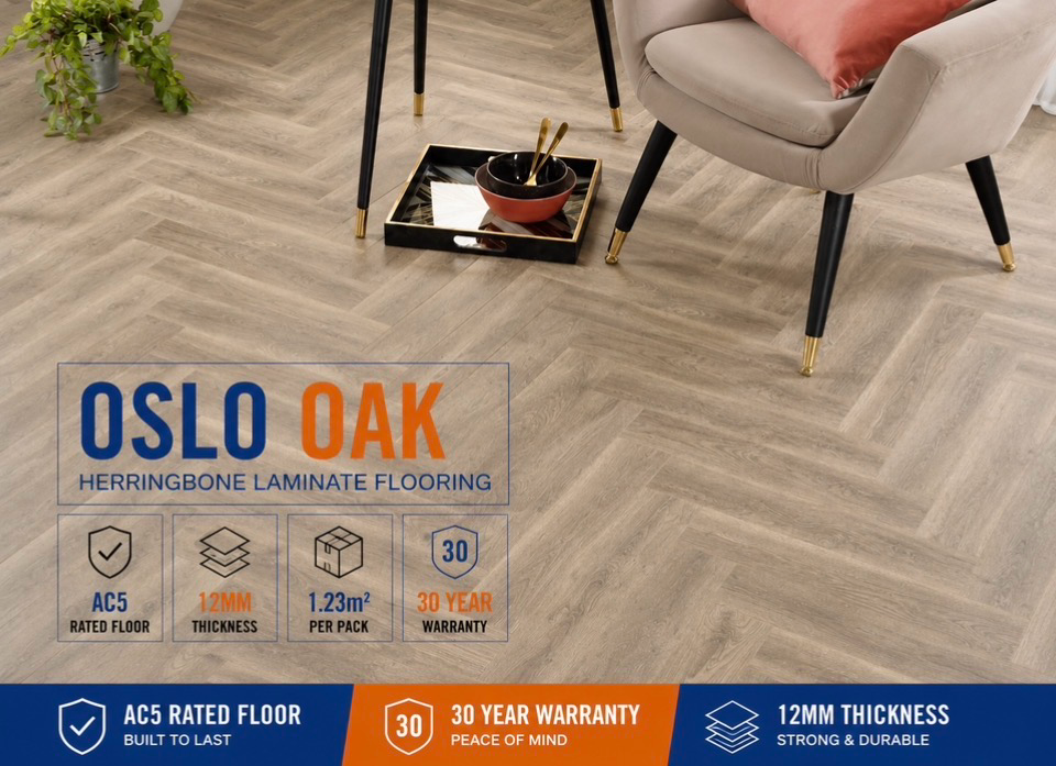 Oslo Oak Herringbone 12mm