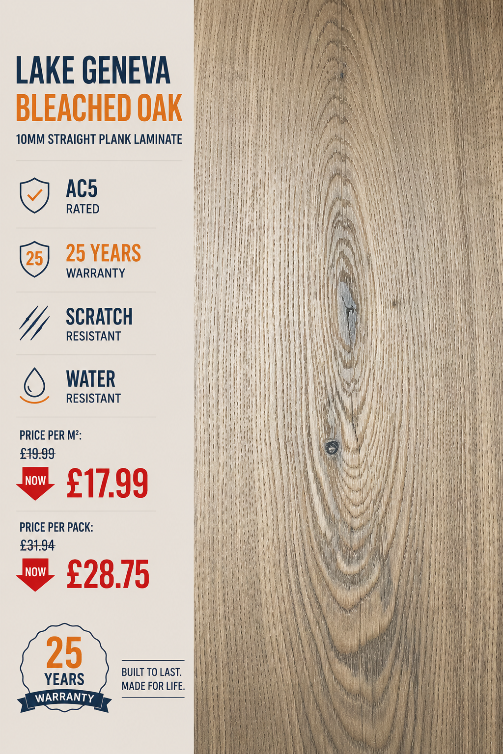 Lake Geneva Bleached Oak 10mm