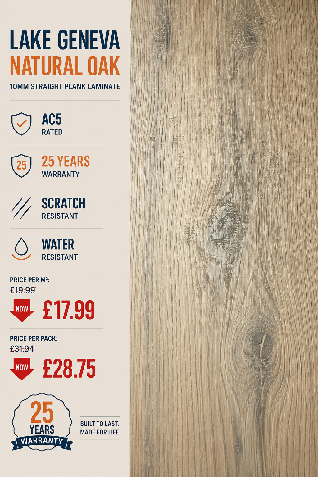 Lake Geneva Natural Oak 10mm