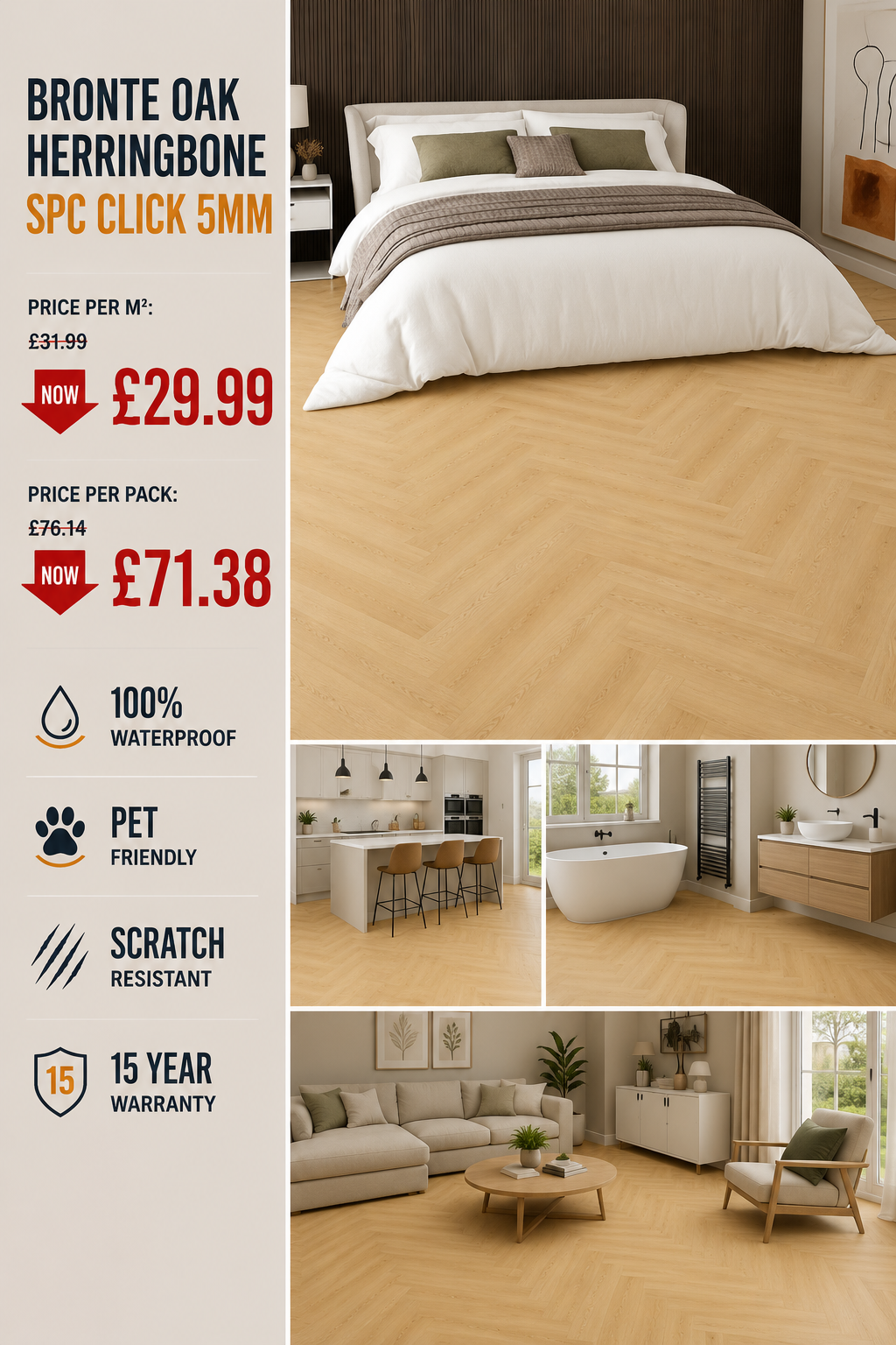 Bronte Oak Herringbone SPC Click 5mm