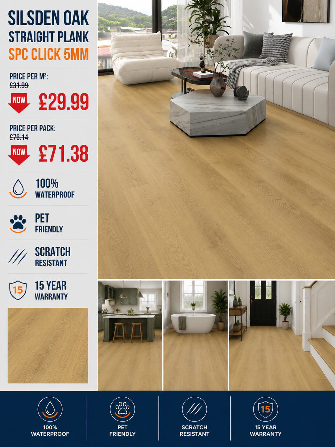 Silsden Oak SPC Click 5mm