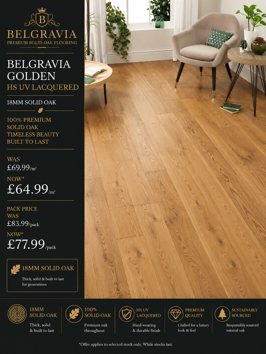 Belgravia Golden HS UV Lacquered