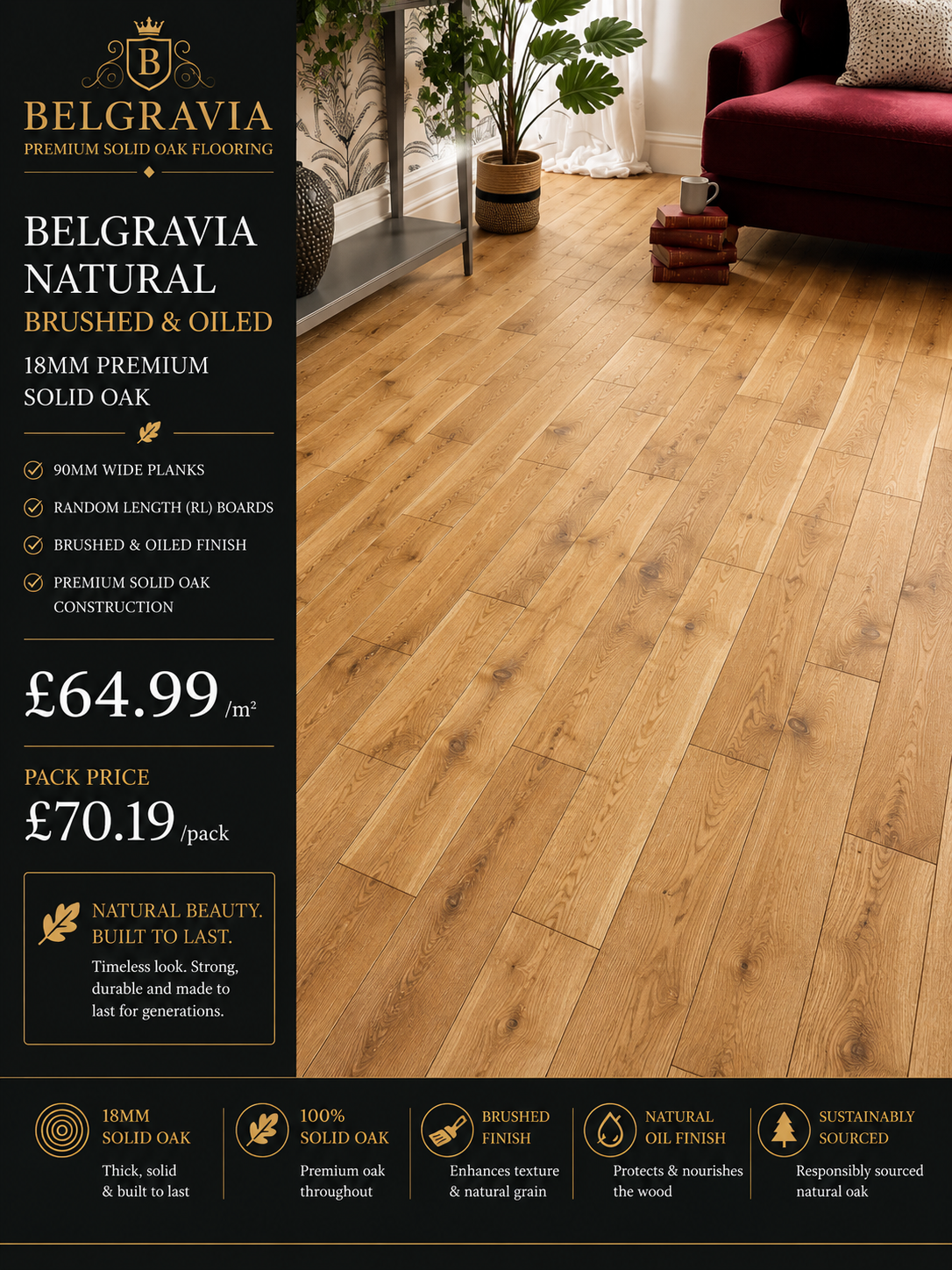 Belgravia Natural Brushed & Oiled