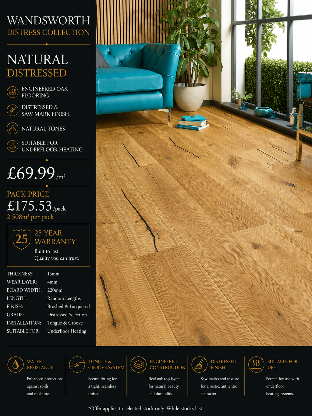 Wandsworth Natural Distressed