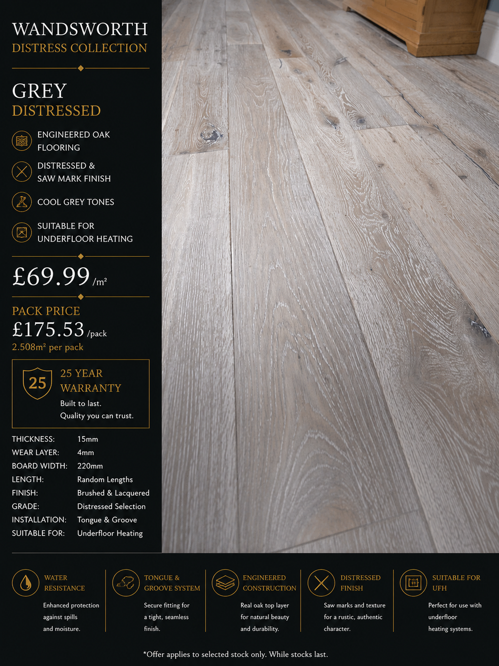 Wandsworth Grey Distressed