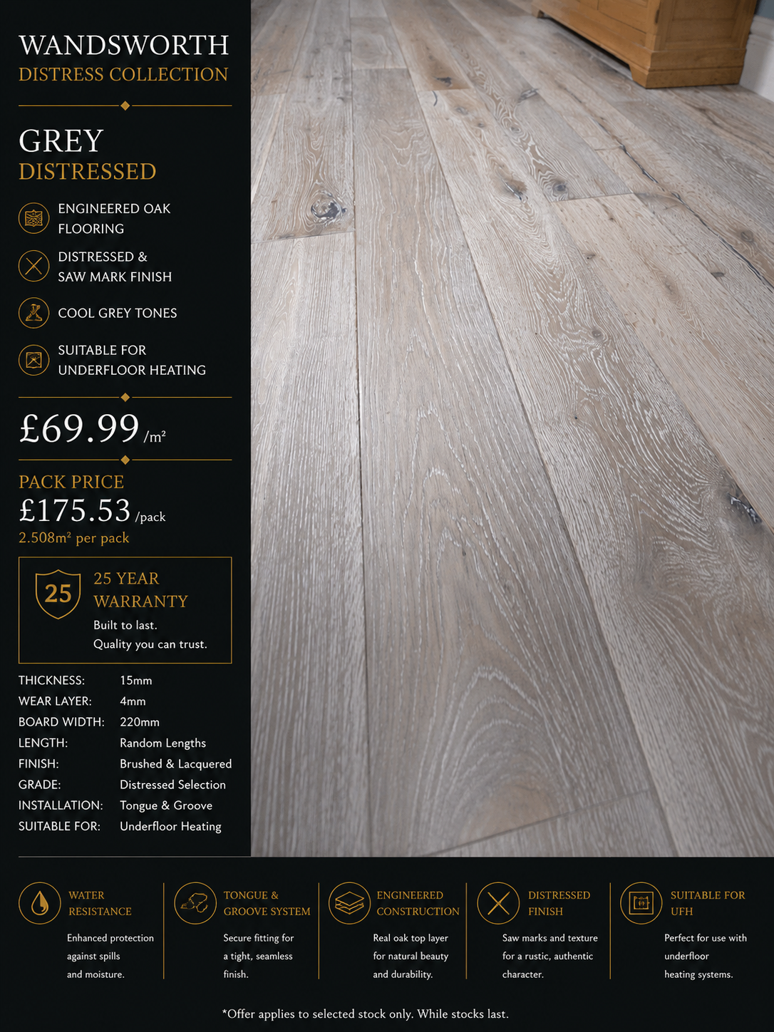 Wandsworth Grey Distressed