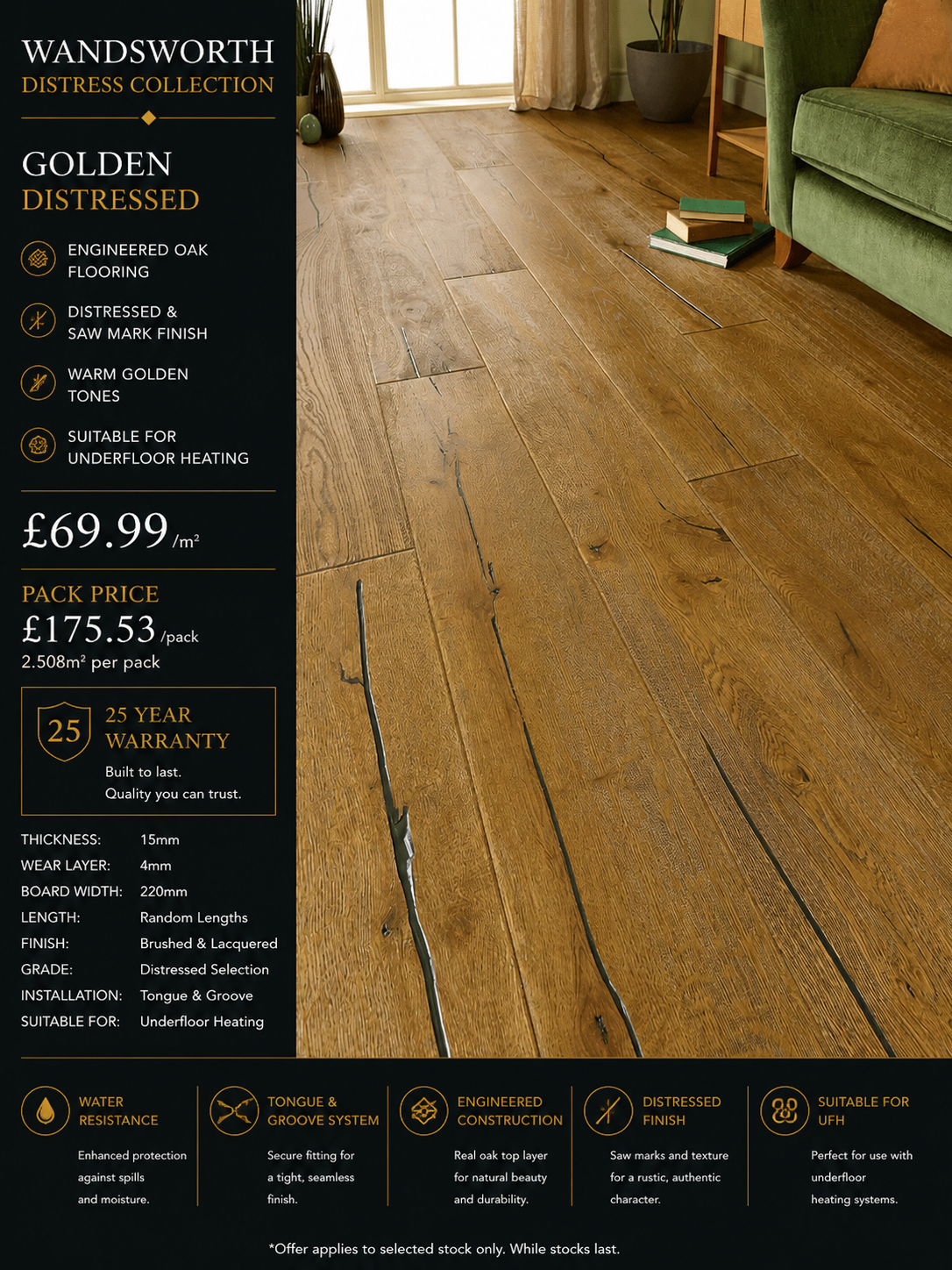 Wandsworth Golden Distressed