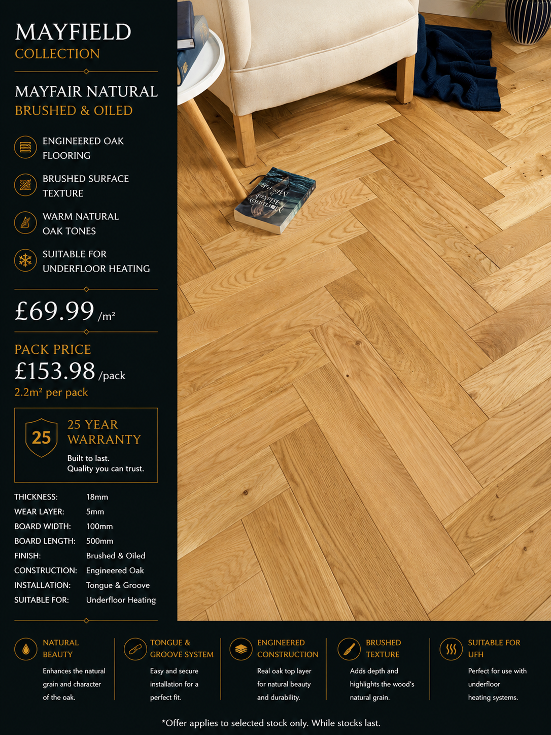 Mayfair Natural Brushed & Oiled