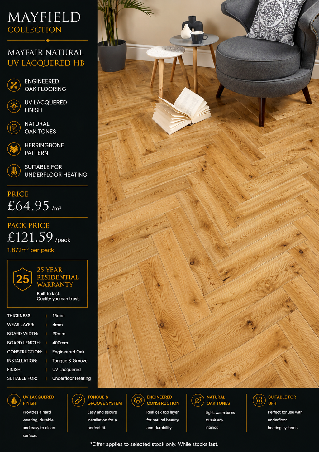 Mayfair Natural UV Lacquered HB