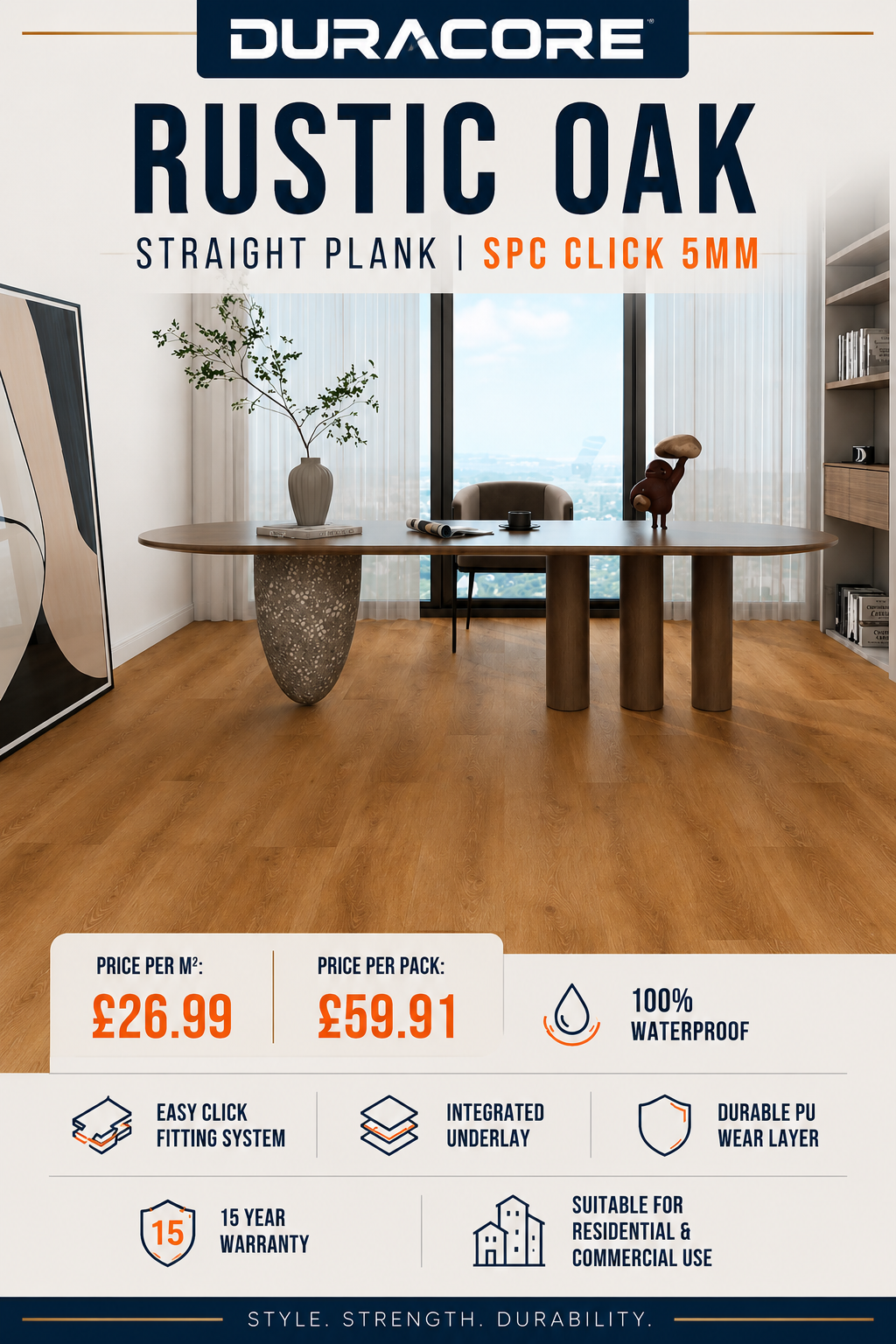 Duracore Rustic Oak SPC